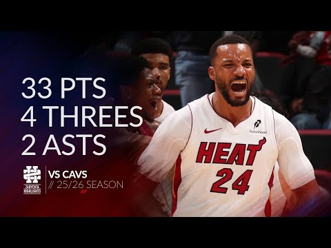 Norman Powell 33 pts 4 threes 2 asts vs Cavs 25/26 season