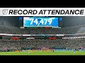 MLS Record Attendance: 74,479 Sing the National Anthem