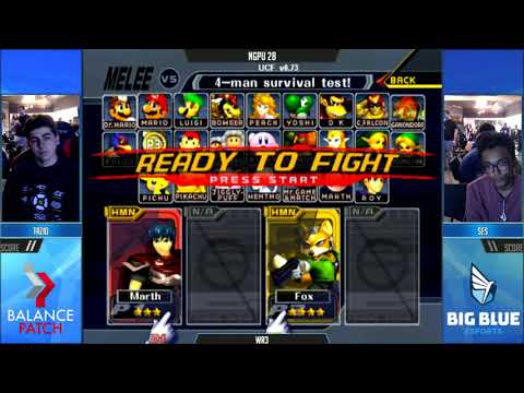 NGPU 28 SSBM - Insightful (Marth) vs. Ses (Fox) - Melee WR3