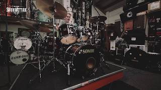 Video thumbnail for *PRE-OWNED* Sonor Designer 6-piece Drum Kit, Birdseye Cherry Lacquer by Peter Lewis