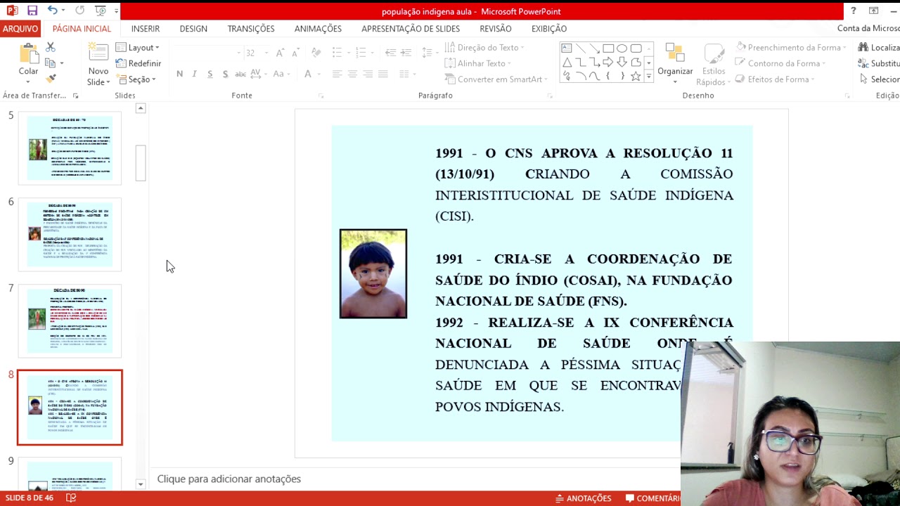 AULA ATENÇÃO A  POPULAÇÃO INDÍGENA