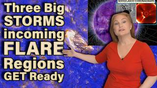 Three Big Storms Incoming & Flare Regions Get Ready for More | Solar Storm Forecast 08 October 2026