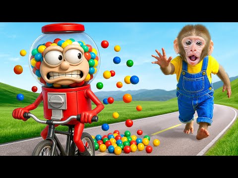KIKI Monkey Catch CHICLETEIRA BIBICICLETEIRA in Candy Machine with Ducklings | KUDO ANIMAL KIKI