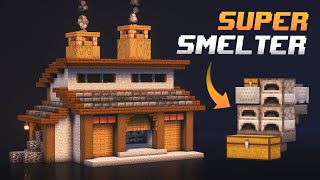 Minecraft Super Smelter Tutorial | Fully Automatic, Compact Design!