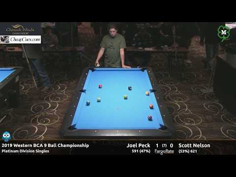 Joel Peck vs Scott Nelson - Platinum Singles - 2019 Western BCA 9-Ball Championship