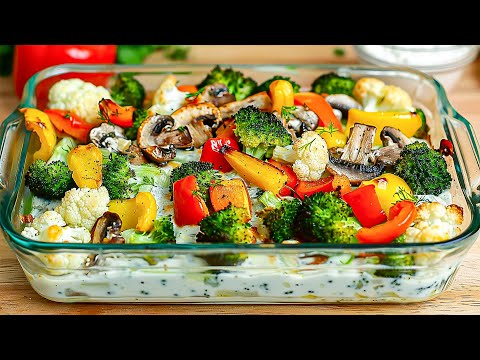 I make this vegetable casserole every day! Cauliflower and broccoli taste so good! New recipe!