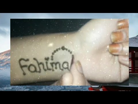 ♥️" Fahima" Name Mehendi Tattoo Design ♨️