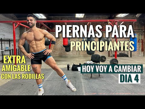 Ejercicios de Piernas Para Principiantes MUY FÁCIL (20 Minutos) Empieza desde CERO conmigo Día 4