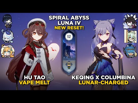 C0 Hu Tao C4 Keqing C0 Columbina | NEW! Spiral Abyss 6.3 | Genshin Impact Luna IV