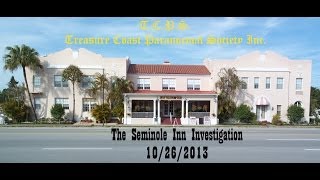 preview picture of video '10.26.13 Seminole Inn : Indiantown, Florida Paranormal Investigation'