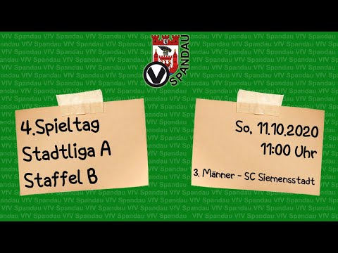 3.Spieltag Stadtliga A  |3.Männer - SC Siemensstadt | Saison 20/21 | Sa. 11.10.2020, 11.00 Uhr
