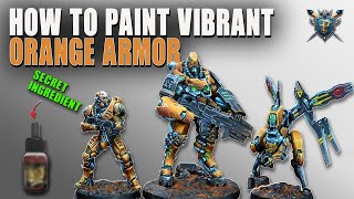 How to Paint Orange Armor on Miniatures