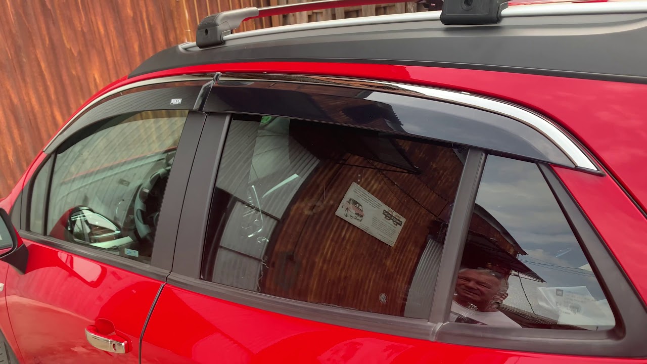 Opel Mokka 2012-2021 рр. Вітровики з хромованим молдингом (4 шт, Niken) Video 1