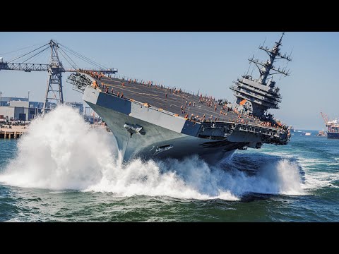 The US Finally Launches its New Aircraft Carrier USS John Kennedy CVN 79