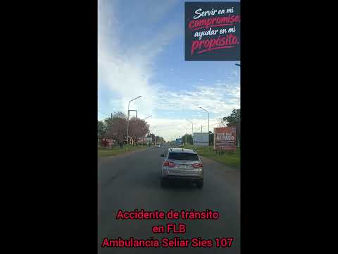 accidente de tránsito  bicicleta moto en Fray Luis Beltrán, ambulancia