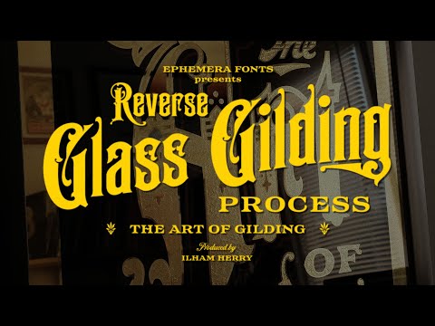 Gold Leaf Letters - Reverse Glass Gilding Process