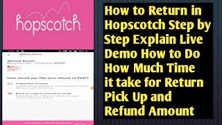 Live Demo How to Return in Hopscotch Step by Step Explain in Hindi Return/Exchange Refund,Pick Up