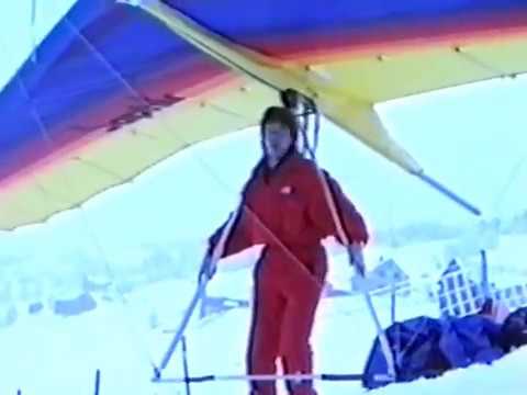 Hanggliding fra Fodnes januar 1987.