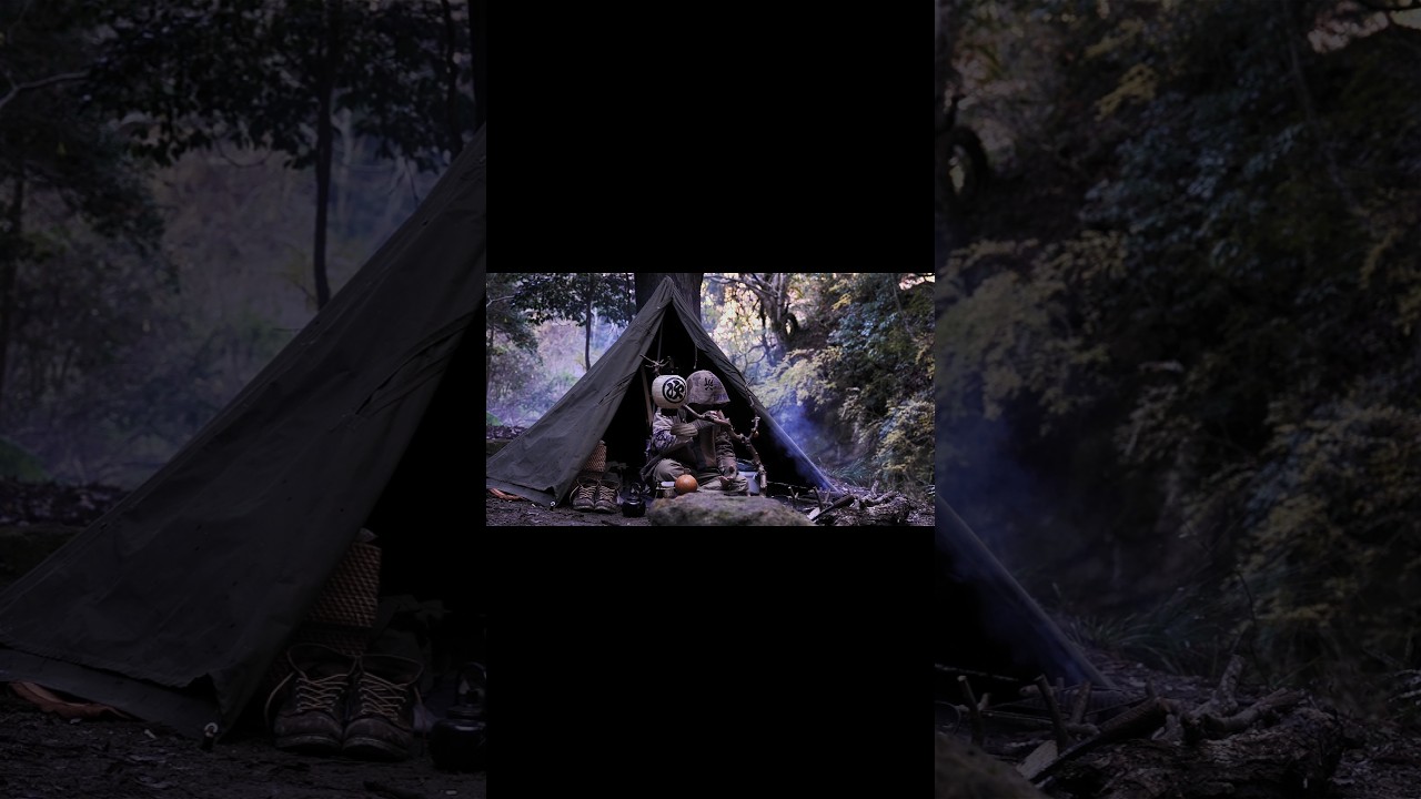 雨上がりの渓流野営 #camp #キャンプ #野営