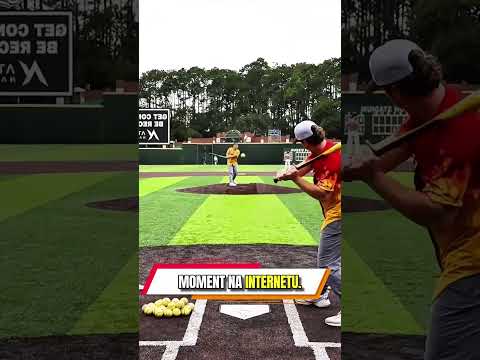 Baseballový hod, který vypadá nemožně 😱 #baseball #trickshot #shorts