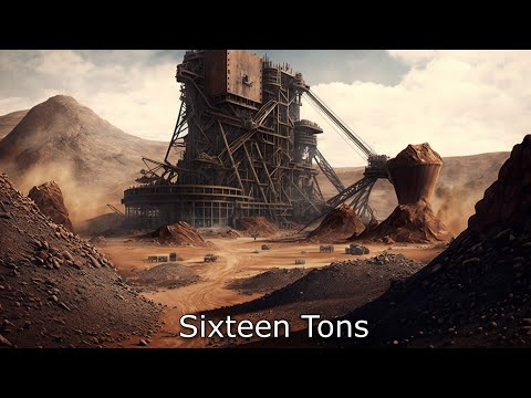 Tennessee Ernie Ford - Sixteen Tons but with AI-generated images for each lyric