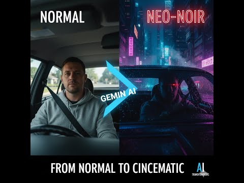 Normal to Neo-Noir : Gemini AI Transforms a Driver Portrait