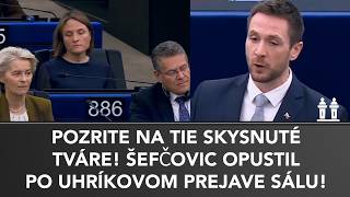 ŠEFČOVIČ SA HANBIL AKO PES - UHRÍKOV PREJAV ho zabolel: Vy ste dôvod, prečo PADÁME NA HUBU!