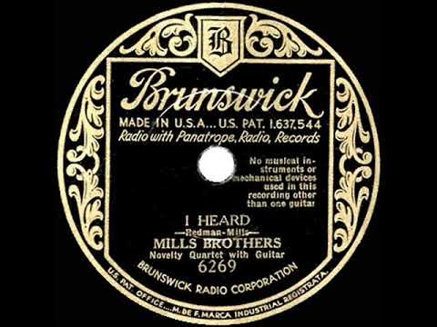 1932 HITS ARCHIVE: I Heard - Mills Brothers