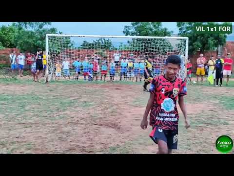 Decisão por pênaltis, Vila Real x Força Jovem, final sub-12/13, Futuros Craques Ipuense, 14/02/2024.