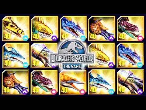 ALL MAX LEVEL 40 VIP AQUATICS UNLOCKED (JURASSIC WORLD)