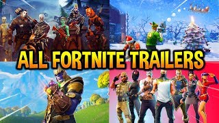 ALL 30 FORTNITE BATTLE ROYALE TRAILERS IN ORDER..! (Halloween, Christmas, Season1...)