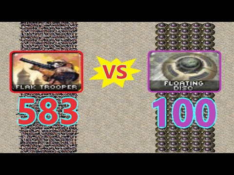 Flak Trooper vs Floating Disk - Same Cost - Red Alert 2