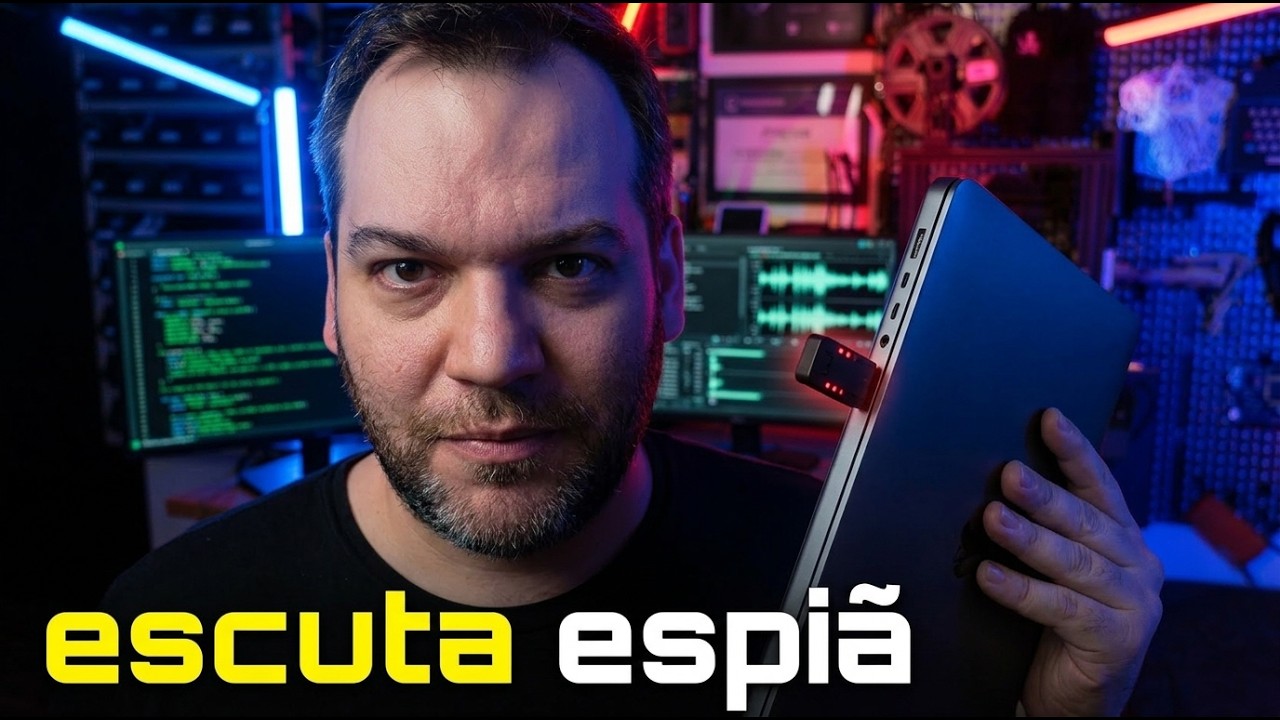 Transformei esse Mini USB em uma Escuta Espiã com IA! (M5 Snoopy)