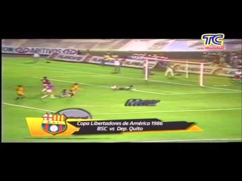 Goles - Barcelona 3 Deportivo Quito 3 - Copa Libertadores 1986