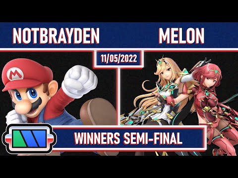 Charging Station | NotBrayden (Mario) vs Melon (Pyra Mythra) | Winners Semis | SSBU Ultimate