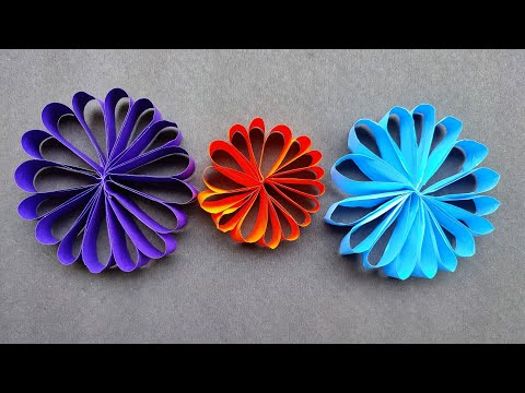 Beautiful Paper Flower making For Diwali Decoration | Easy Paper Flower | @sasmitascraft1981