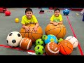Troy and Izaak Pretend Play Sports at Indoor Playground TBTFUNTV