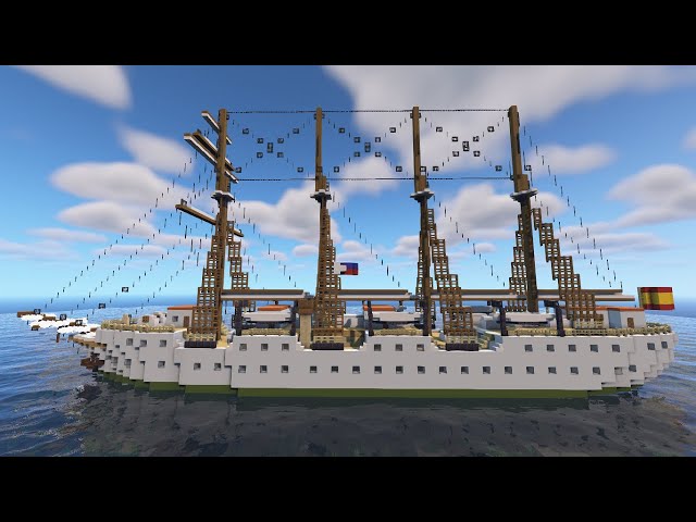 Spanish training ship Juan Sebastián de Elcano Minecraft Map