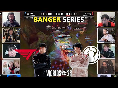Streamers React to T1 vs IG - Best Series at Worlds | Worlds 2025 Playins Highlights