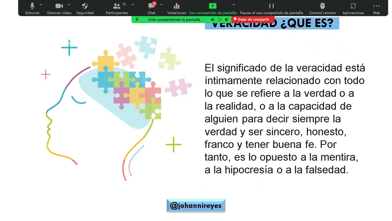 COMUNICANDO CON INTEGRIDAD Y VERACIDAD - JOHANNI REYES