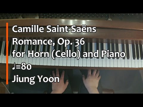 Piano Part- Saint-Saëns, Romance for Horn (Cello) and Piano, Op. 36, (♩=80)