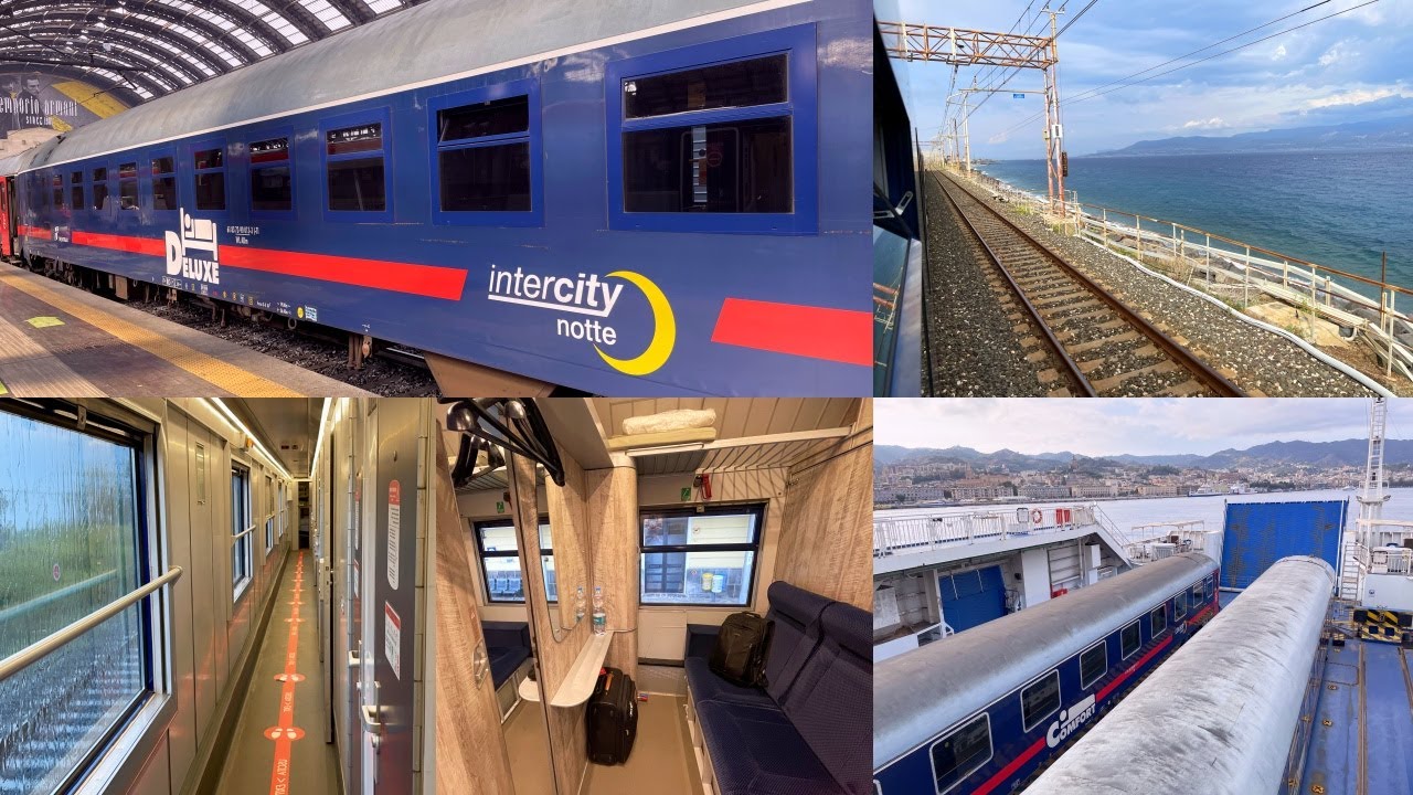 Italy's Most Famous Train: Intercity Notte Siracusa - Rail Ferry - Milano in Deluxe Sleeping Car