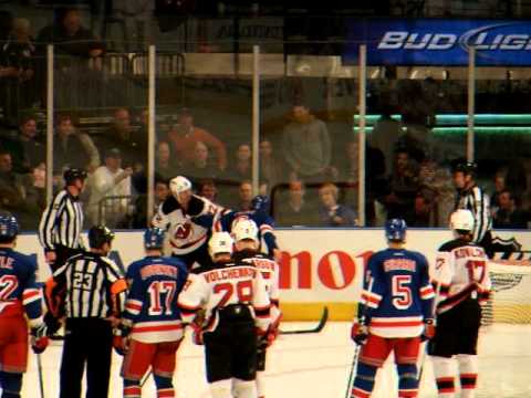 Rangers-Devils, 02-27-2012; fight!