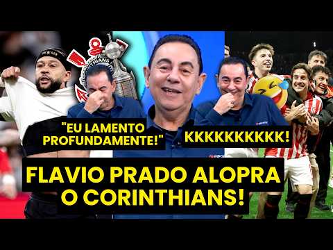 FLAVIO PRADO CAI NA RISADA COM CORINTHIANS ELIMINADO DA LIBERTADORES PELO ESTUDIANTES! “EU AVISEI!”
