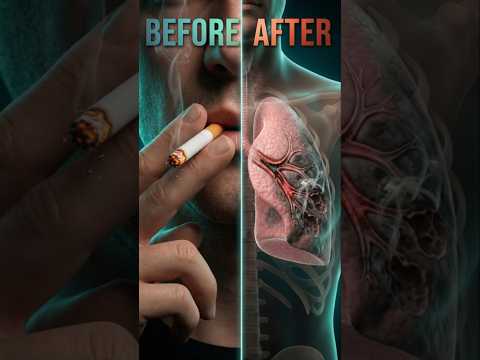 One Inhale: What Cigarette Smoke Does to Your Lungs #shorts #quitsmoking#smokingkills