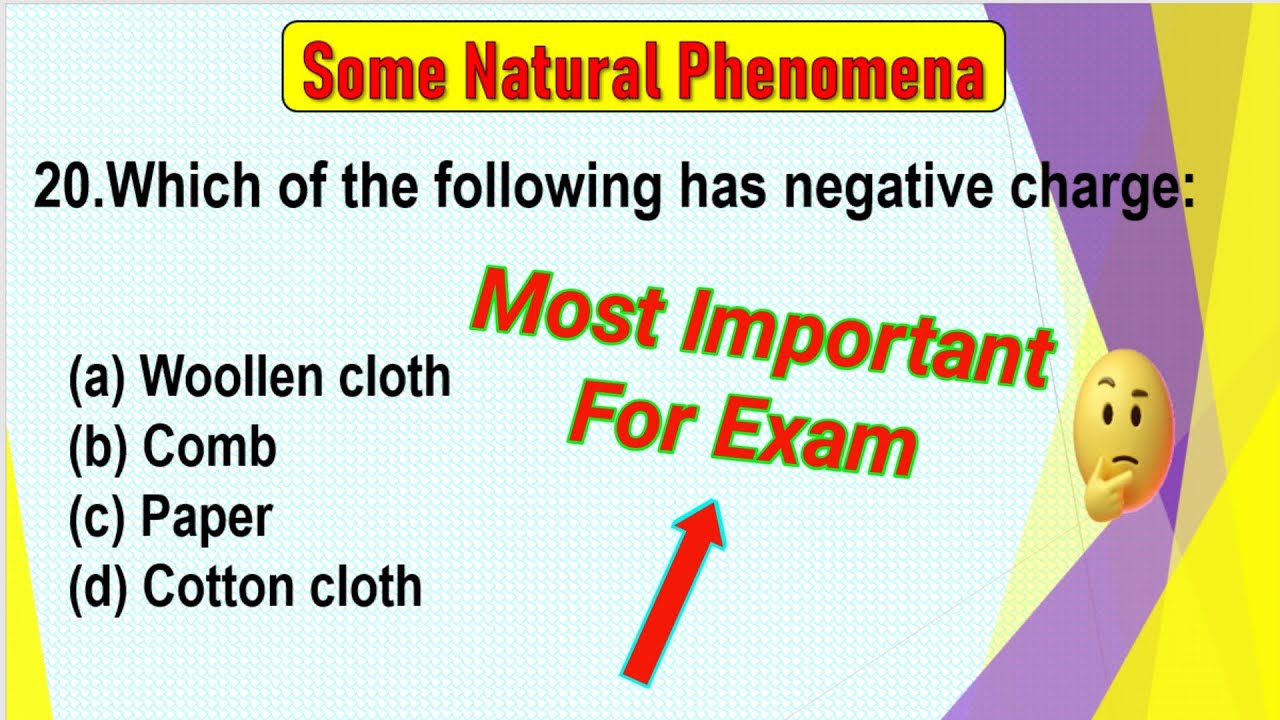 8th Class Science Chapter 15 MCQS (Term 2 Exam) | Some Natural Phenomena Class 8 MCQS | Science