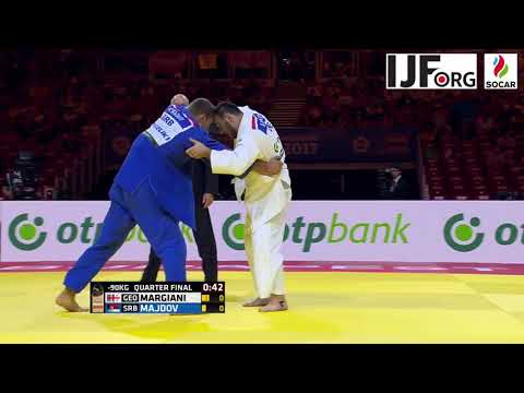 Judo WCh Budapest 2017 -90kg 1/4 finals Majdov (SRB) vs Margiani (GEO)