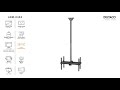 Teleskopinis LED / LCD lubinis laikiklis DELTACO OFFICE 37-70 ", 1060 - 1560 mm, juodas / ARM-0404
