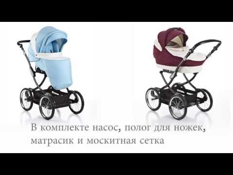 Універсальна коляска (2-в-1) Geoby C3018-RGMD (Синій з квіточками)