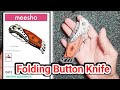 Button Folding Pocket Knife From Meesho Com Order 2023 Unboxing Pocketknife Selfdefense